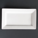 Olympia Lumina Wide Rim Rectangular Plates White 257x 155mm (Pack of 4)